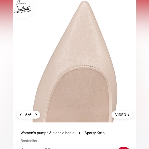Christian Louboutin Women's Cream Pumps - Picture 6 of 12